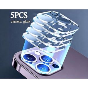 5PCS Camera Lens Protector for iPhone 11-17 Pro Max HD Clear Camera Lens Glass Cover Film Accessories