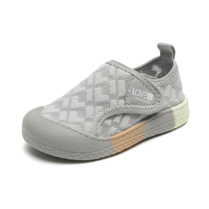 Breathable Soft Bottom Canvas Indoor Shoes for Kindergarten Children Anti-Slip Net Face Baby Shoes Casual Low Top School Shoes