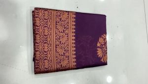 SAREE SOFT LICHI SILK Breathable Fabric Banarasi Saree