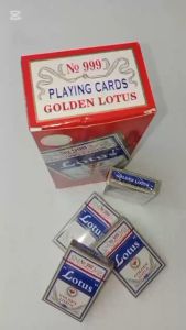 NO. 999 playing cards Golden Lotus paper playing cards braha 12pcs/box