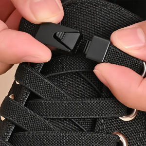 8mm lace-free press-lock shoelaces no lacing required elastic shoelaces for sports shoes widened flat shoelaces for children