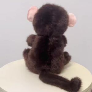 27cm Praying Buddha Monkey Plush Toy with Magic Tape Soft Stuffed Animal Doll in 2 Colors Kids Gift Curtain Tieback Home Decor
