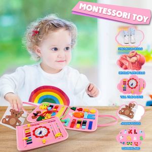 Bận rộn Hội Đồng Quản trị Montessori đồ chơi cho trẻ mới biết đi đồ chơi cảm giác học mầm non giáo dục du lịch hoạt động cho bé trai kỹ năng vận động tinh