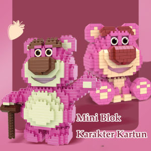 DIY Mainan Balok Blok Mainan Edukasi Anak 3D Puzzle Brick Mini Block Karakter Kartun
