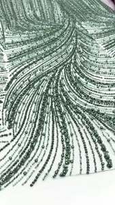 African Beaded Sequins Lace Fabric 2026 High Quality Luxury Nigerian Tulle Mesh Lace Fabric For Sewing Wedding Dress AT2888