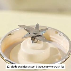 New Portable Blender Juicer with Digital Display Screen, 12 Blades, & 700ML Large Capacity