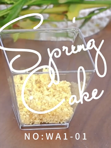 50Pcs Transparent Plastic Jelly Mousse Cup With Lid/spoon Disposable Square Dessert Cup for Jelly Food Pudding Dessert