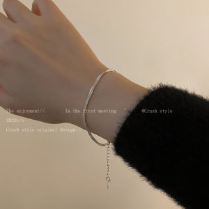 Elegant Silver Snake Bone Bracelet Womens Fashion Jewelry Stackable Thin Design Minimalist Luxury Sensation Hand Accessory