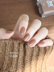 New Autumn Winter Nail Polish No Baking Long-lasting Oatmeal Coffee Color Tear-resistant Milk Tea Color Beauty Nail Care Tools