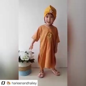 GAMIS KAFTAN ANAK ALEEFA / KAFTAN ANAK TERBARU / KAFTAN LEBARAN ANAK / KAFTAN ANAK VIRAL TIKTOK