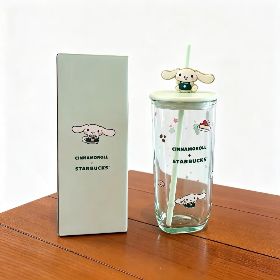 Starbucks | Cinnamoroll Cartoon Glass Straw Tumbler | Lazada Singapore