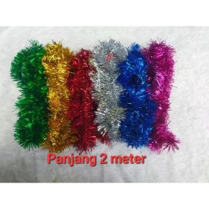 SLINGER TINSEL RUMBAI POLOS HIASAN PESTA [PANJANG 2M]