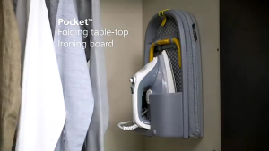 Bàn để ủi đồ gấp gọn có móc treo cửa chính hãng Joseph Joseph Pocket Folding (Grey) 50009 nhỏ gọn tiết kiệm không gian SNT KITCHEN