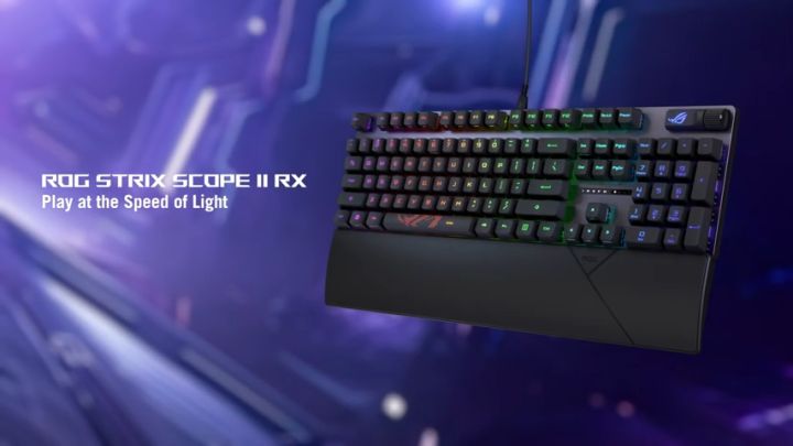 ASUS ROG STRIX SCOPE II RX KEYBOARD (คีย์บอร์ด) OPTICAL (RED SWITCH / BLUE SWITCH) PBT DOUBLESHOT / By Speed Gaming