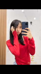 Top Basic V-Neck Long Sleeve (Diskon 5K) Nuvia