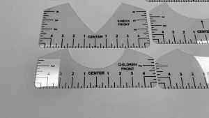8pcs/set T-Shirt Ruler Transparent Penggaris Pengukur Desain Model Transparent Penggaris Ziegel Penggaris Kaos Untuk Sablon V/U Neck T-Shirt