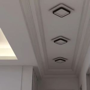 LED Lampu Langit-Langit Sederhana 3 Warna Penyesuaian Ceiling Light Perlengkapan Pencahayaan Dekoratif Untuk Kamar Tidur Ruang Tamu Dan Ruang Makan