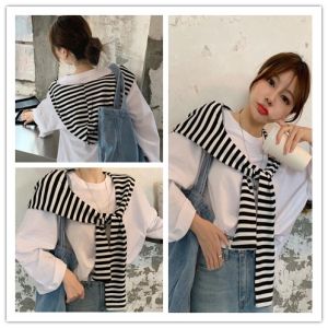 Spring Summer Air Conditioned Room Hooded Shawl Belted Shoulder Protector Tying Scarf Sunscreen Sleeve Shoulder All Cotton Hat