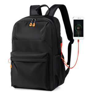 Korean Fashion Shine Design Tablet Laptop Bag USB Charging Port Backpack 569