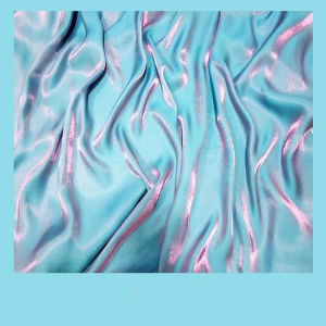 Holographic Gradient Satin Fabric 150cm Wide Iridescent Silk For Wedding Dress Bridal Veil Prom Gown DIY Sewing Hanfu Materials