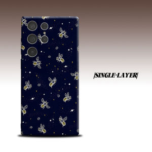 Space Bee Star Print For Samsung Galaxy S26 S25 S24 A56 A36 Dual Layer Luxury Fashion Full Lens Protective Case