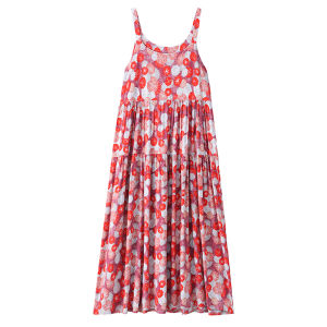 Elegant Floral Print Cotton Silk Maxi Dress Womens plus Size Summer New Style City Commute Beach Casual Travel Casual Dress