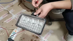 WHPHous Đèn pha xe máy chiếu sáng điểm 15 Led 1000lm cho xe máy ATV Xe tay ga