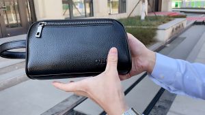 Tas Tangan Clutch Pria Elegan: Dompet Tangan Mewah & Ruang Uang Besar