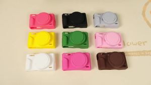 Soft Silicone Rubber Camera Body Case for Canon G7X Mark III G7XIII G7X3 Shockproof Cover Lens Cap Protective Case
