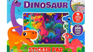 DINOSAUR STICKER PAD (Alligator)