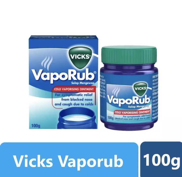 Vicks Vaporub Cold Vaporizing Ointment 100g Lazada