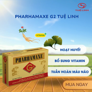 ✅Viên bổ não Pharhamaxe G2 [Chính hãng] - Hoạt huyết giảm đau đầu mất ngủ - Hộp 30 viên