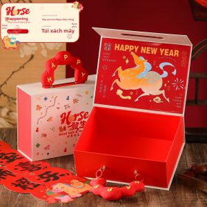 BENMEI | Hộp Quà Trống Đỏ Sáng Tạo Lớn Tinh Tế