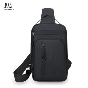 LouisWill กระเป๋าสะพายข้างสำหรับผู้ชายกระเป๋าหนังกันน้ำกระเป๋ากีฬาสะพายไหล่กระเป๋าลำลองกระเป๋าหิ้วท่องเที่ยวแฟชั่นอเนกประสงค์กระเป๋าโทรศัพท์กระเป๋าถนนกระเป๋าธุรกิจ