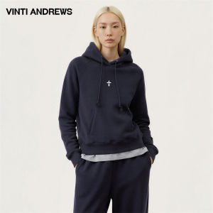 Casual Solid Color Hooded Cropped Sweater 360g