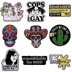 เข็มกลัดรูปกะโหลกเม็กซิกันเคลือบเงา ลายต้นกระบองเพชร สำหรับติดเสื้อผ้า เข็มกลัดแฟชั่นสำหรับผู้หญิง เครื่องประดับติดปกเสื้อ ของขวัญสำหรับเพื่อน