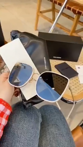 BF-C658 Kacamata Hitam Titanium Sunglasses Round Retro Logam Bingkai Kacamata Wanita Korean Import Kacamata Fashion