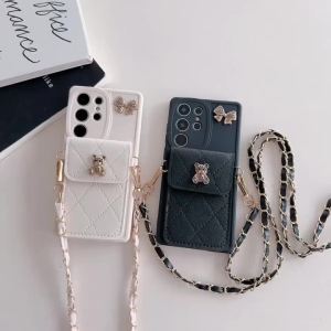 3D Cute Bear Wallet Crossbody Case For Samsung Galaxy S26 Ultra S25 Edge S24 S23 S22 S21 Plus S20 FE A17 A07 A56 A36 A26 A16 A55