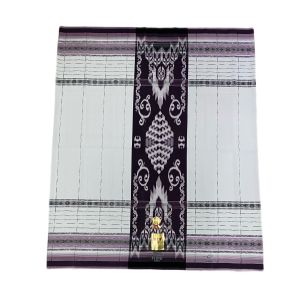 Sarung Hds putih motif grimis-sarung santri-sarung halus-sarung dewasa