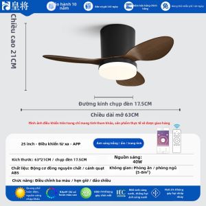 HUANGJIANG | Đèn Trần Kết Hợp Quạt Phong Cách Retro