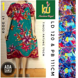 BISA COD - Daster Kencana Ungu 41 Label Biru Nonbusui Murah Meriah