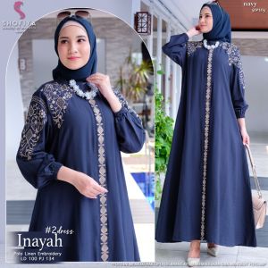 SH DRESS BORDIR BEST SELLER GAMIS DRESS BATARI DRESS LD 110CM Gamis Busui  Longdress Maxi CERUTY BORDIR Premium by SHOFIYA