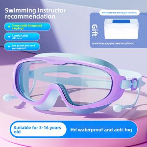 SHENWO | Waterproof Anti-Fog Clear Large Frame Swimming Goggles Set for Boys and Girls
