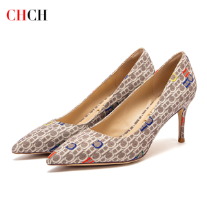 CHCH Womens High Heels Autumn New Fabric Pointed Business Womens Shoes 7cm