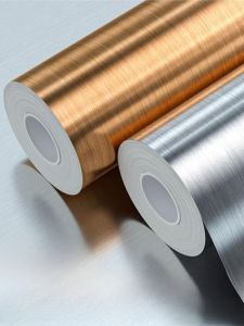 Metallic Frosted Elevator Door Sticker Self Adhesive Waterproof Stainless Steel Furniture Refrigerator Cabinet Desk Refinish