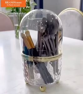 Tempat Sendok Garpu Berputar Makeup Kosmetik Organiser