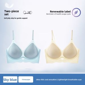 miiow | Ultra-Thin Cool Feeling Ice Silk Invisible Back Underwear Straps Summer Breathable Comfortable Bra Briefs Youth Women Nylon Fabric