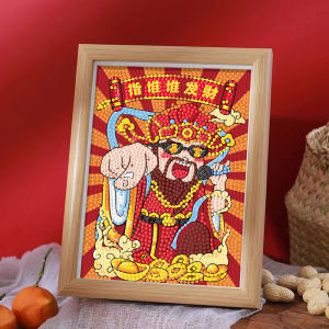 DIANDIANHUA | Wealth God Diamond Sticker Art DIY Decorative Picture