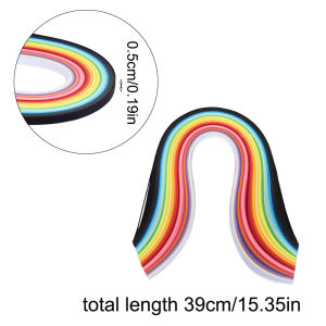 260pcs Rainbow Paper Quilling Strips Set Flower Gift Paper For Handmade Paper Decoration Craft DIY Tools