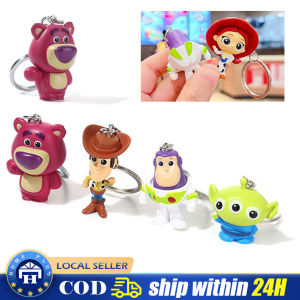 【Local delivery】 Toy Story Hudi Woody Buzz Lightyear PVC Resin Action Figure Keychain Figure Key Ring Car Key Toys for Children Gift